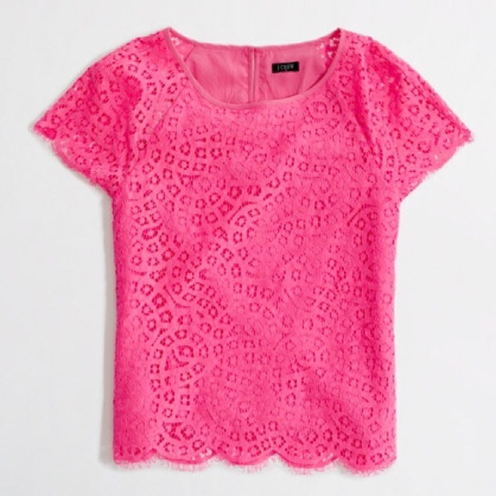 J. Crew Raindrop Lace Top
